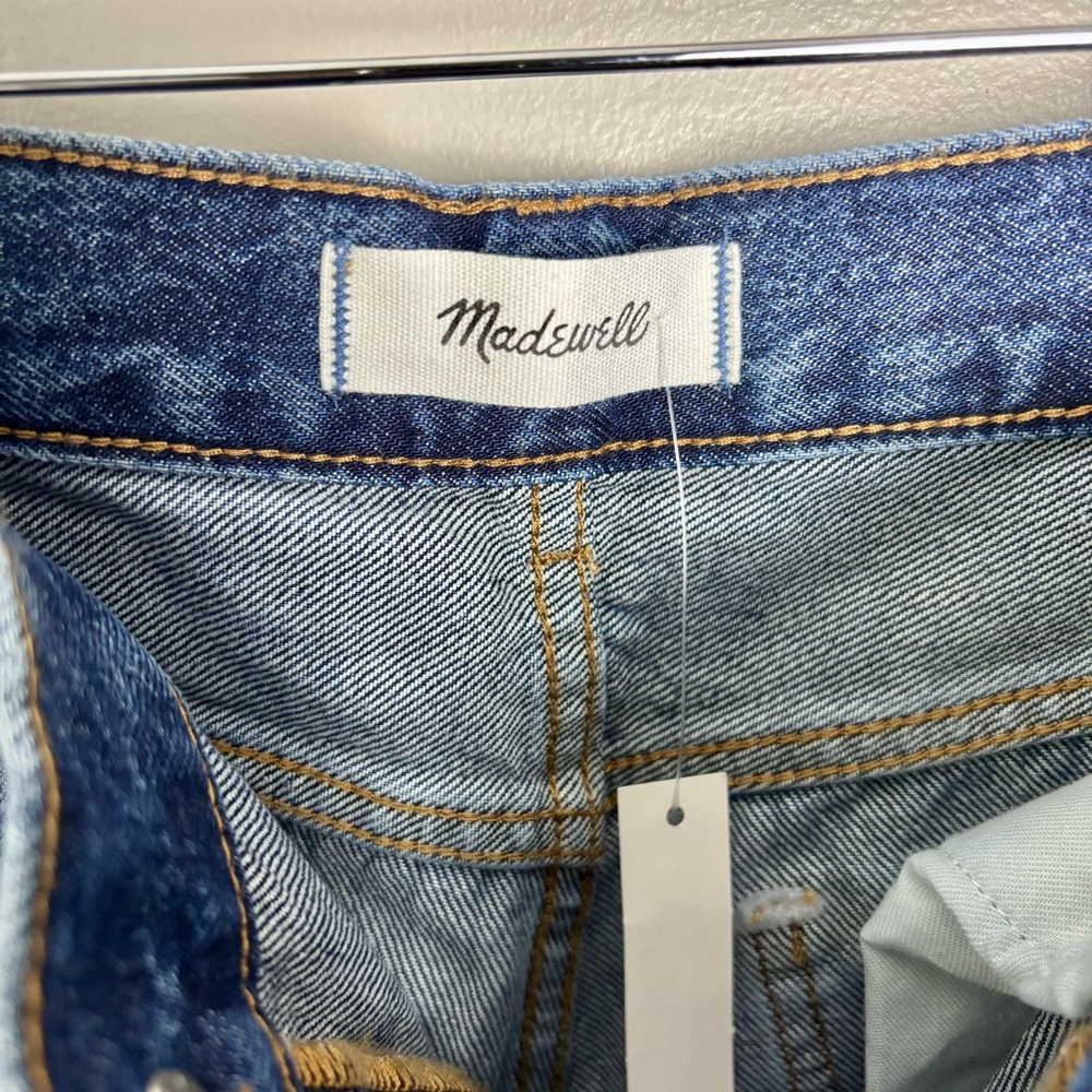 NEW Madewell The Longline Straight Leg Deep Wash McKinney Wash Jeans Size 25 - Picture 8 of 15